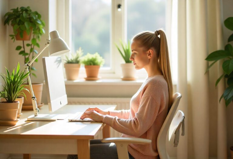 Trabalho Remoto ambiente limpo e produtivo